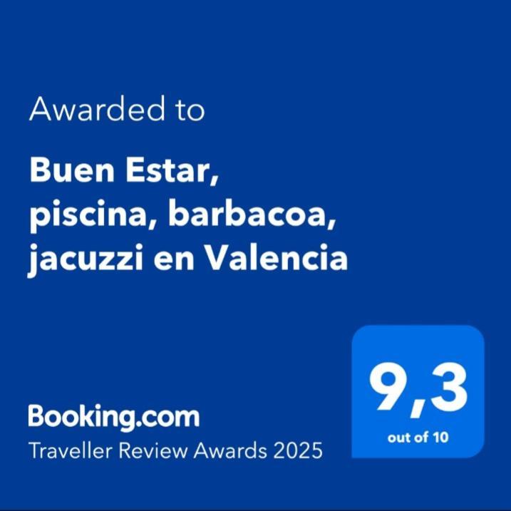 Turís Buen Estar, Piscina, Barbacoa, Jacuzzi En Valencia 빌라 외부 사진